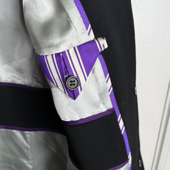 J. Crew Classic Vintage Black Wool Lady Peacoat Midi Length Coat Sz 2 Petite - Picture 6 of 9